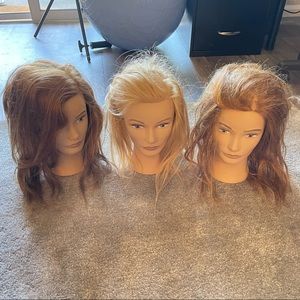 Lot of 3 pivot point mannequin heads